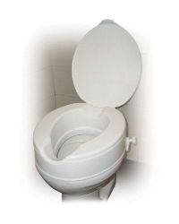 Raised Toilet Seat w/Lid, 6
