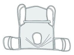 Sling,One-Piece.Commode w/Positioning Strap Small