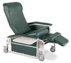 Drop-Arm Care Cliner w/Steel Casters