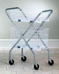Folding Utility Hamper Cart With two(2) 6