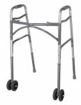 Product Photo: Double Button Bariatric Adult Folding Walker, w/Wheels