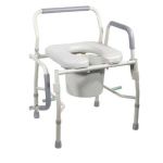 Product Photo: Commode,Drop-Arm KD w/Padded Open-Front Seat, Tool-Free