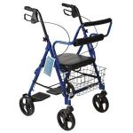 Product Photo: Combination Red Rollator & Transport Wheelchair