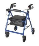 Product Photo: Rollator 4-Wheel with Basket & Padded Seat Burgundy