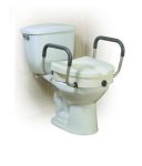 Product Photo: Elevated Toilet Seat w/Arms 2-in-1Locking Tool-Free Retail