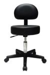 Product Photo: Pneumatic Doctors Stool Black W/Back Rest W/O Foot Ring